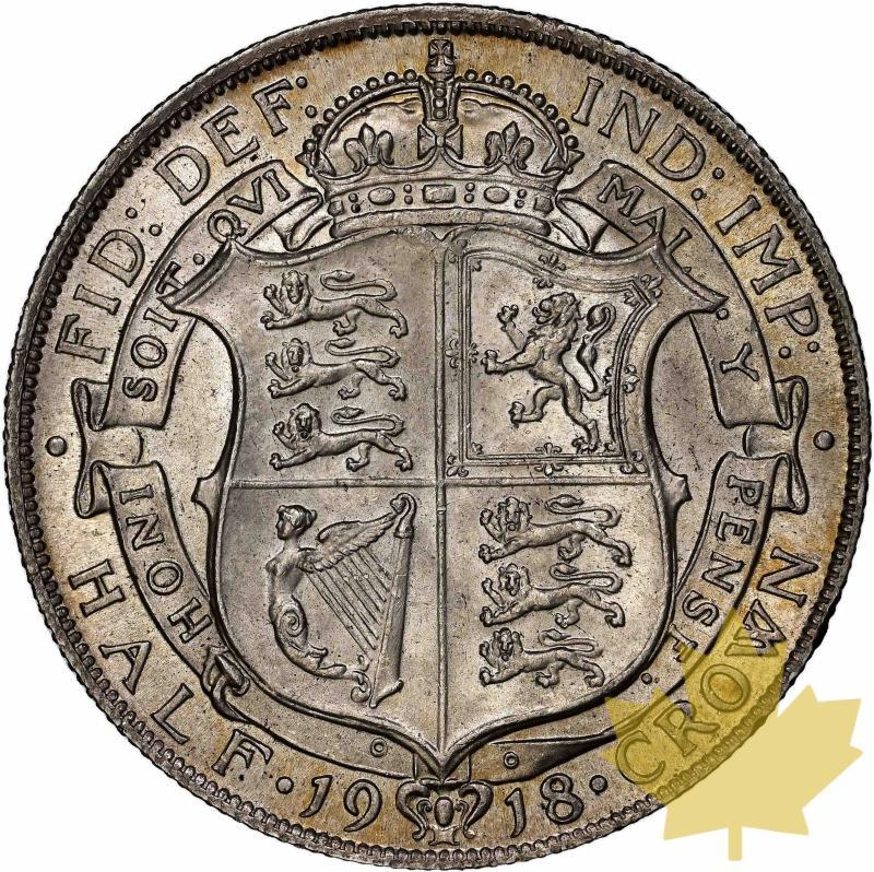 REGNO UNITO-1918-1/2 crown-George V (1910-1936)-NGC MS62 - 20220831122702_HALFCROWN1918-2.jpg