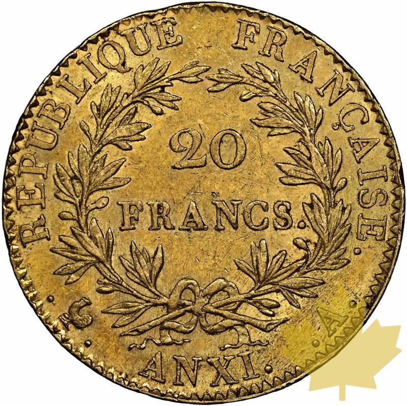 FRANCE-AN XI A-20 Francs-Premier Consul 1799-1804-NGC AU 58 - 20220831133017_20FRANCSANXIPARIS-2.jpg