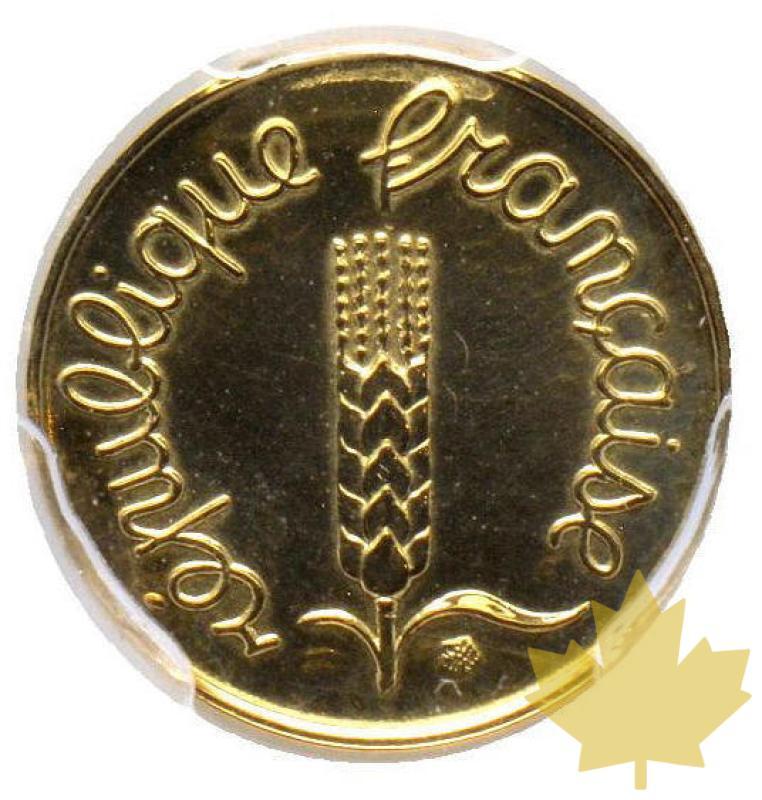 FRANCE-2000-1  centime Épi -PCGS SP 63 - 20221108085202_1CENTIME2000OR.jpg