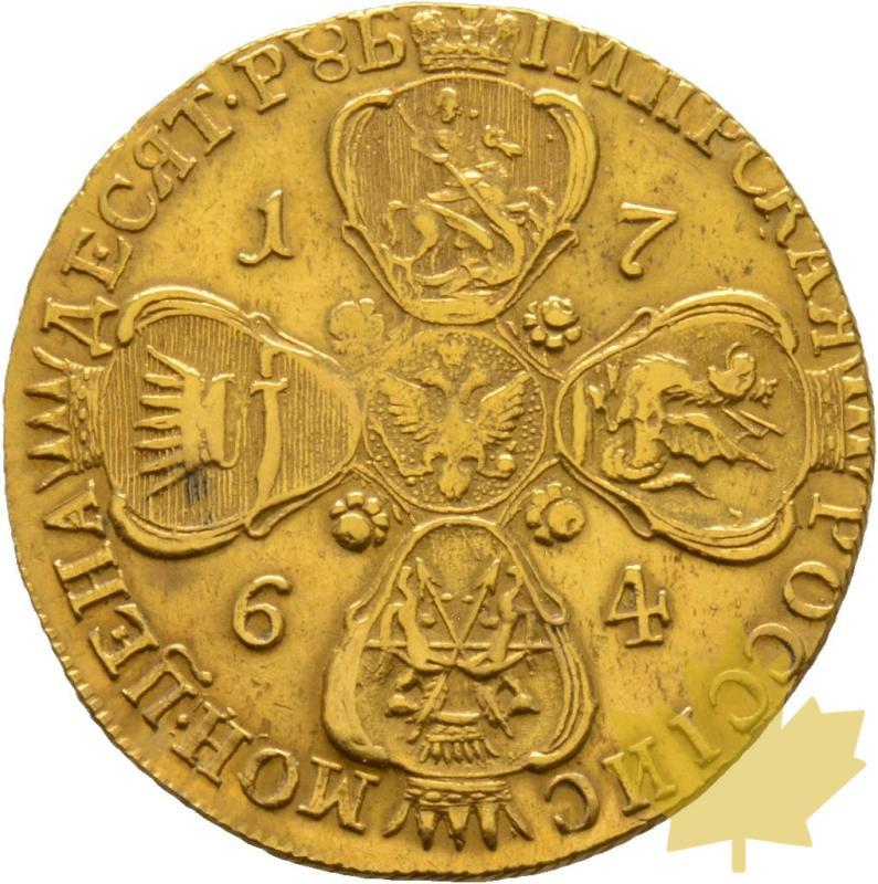 RUSSIE-1764-10 ROUBLES-CATHERINE II-TTB - 20221108115751_41285_r.jpg