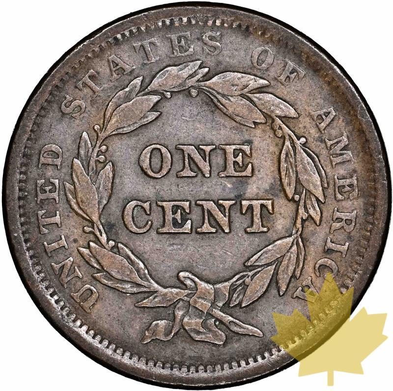 STATI UNITI-1843-1 Centime-Coronet Head-NGC VF 30BN - 20230104122251_USA-1843-1CENT-2.jpg