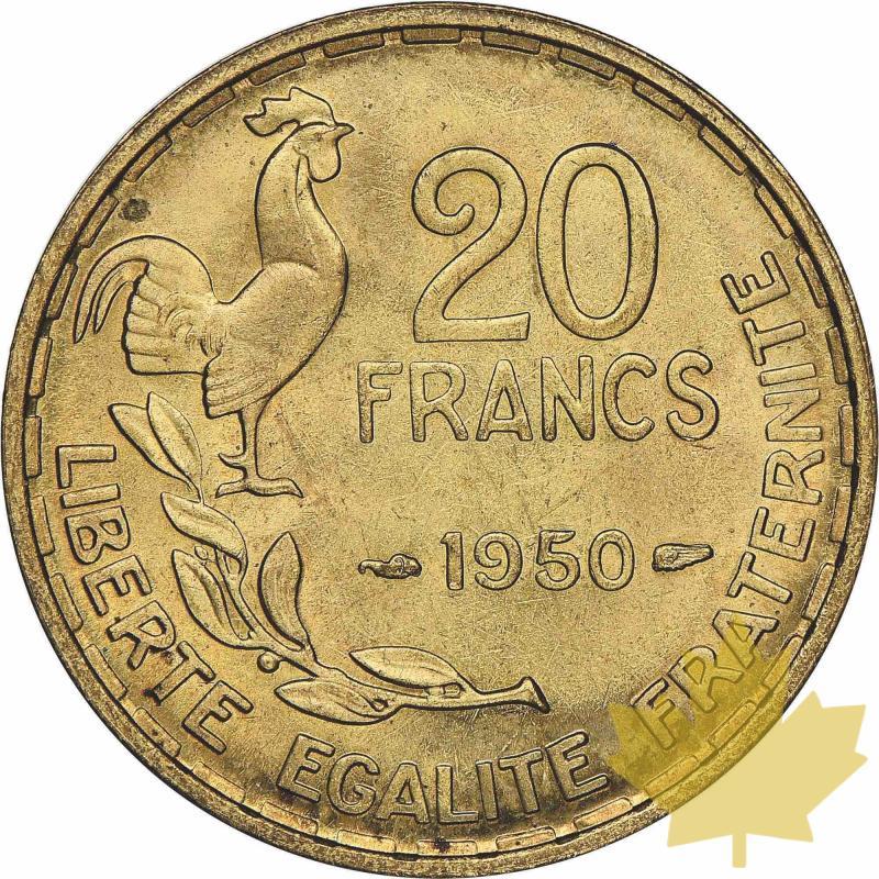 FRANCE-1950-20 Francs Guiraud-NGC MS 67 - 20230105101248_20francs1950-3faucilles-2.jpg