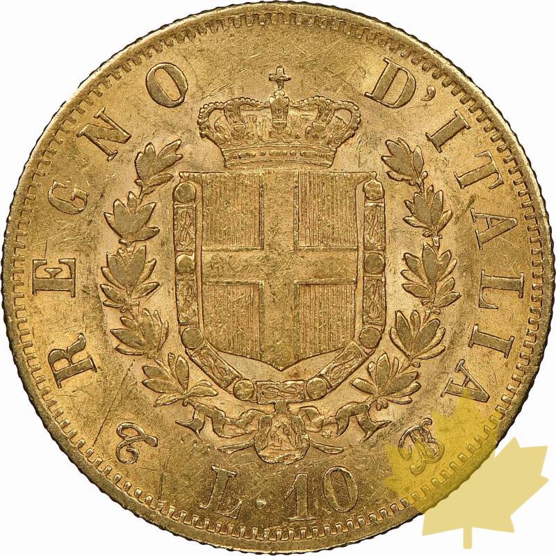 ITALIA-1863T-10 LIRE-VITTORIO EMANUELE II-NGC AU 58 - 20230123152610_10lire1863-12.jpg
