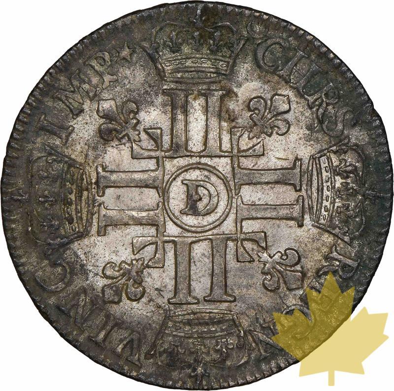 FRANCE-1690 D-Demi Ecu-Louis XIV-presque FDC - 20230303153050_demiecu1690lyon-2.jpg