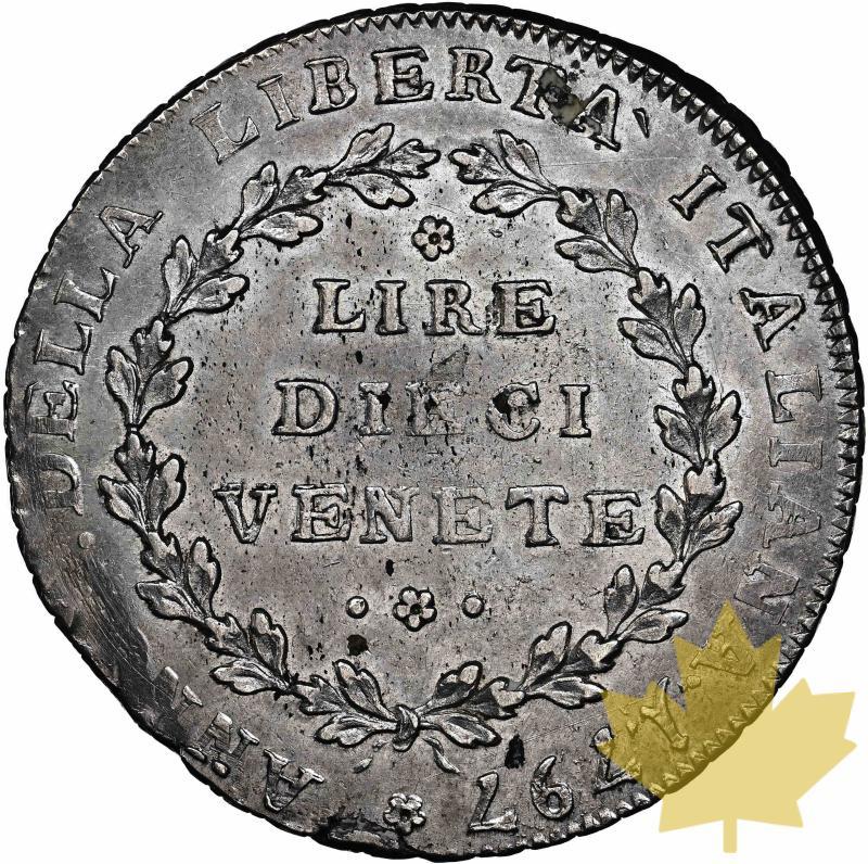 ITALIA-1797-10 LIRE VENETE-VENEZIA-NGC AU58 - 20230310142808_10lirevenezia1797AU58-2.jpg