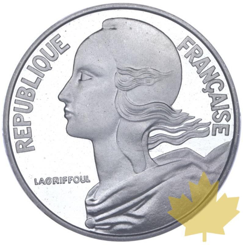 FRANCE-1974-20 CENTIMES-PIEFORT ARGENT-PCGS SP67 - 20230328162627_France-1974-20-cent-a1.jpeg
