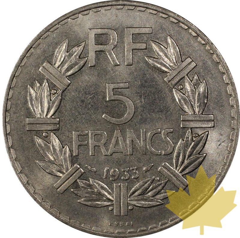 FRANCE-1933-5 FRANCS-ESSAI-PCGS SP63 - 20230407120948_19335FRANCSMAZ2563.jpg