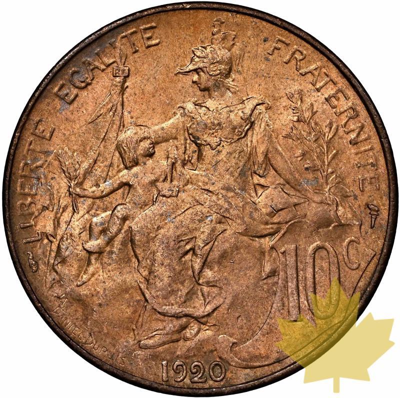 FRANCE-1920-10 CENTIMES Daniel-Dupuis -NGC MS 66 RB - 20230407131637_FRANCE-192010CENTIMES-2.jpg