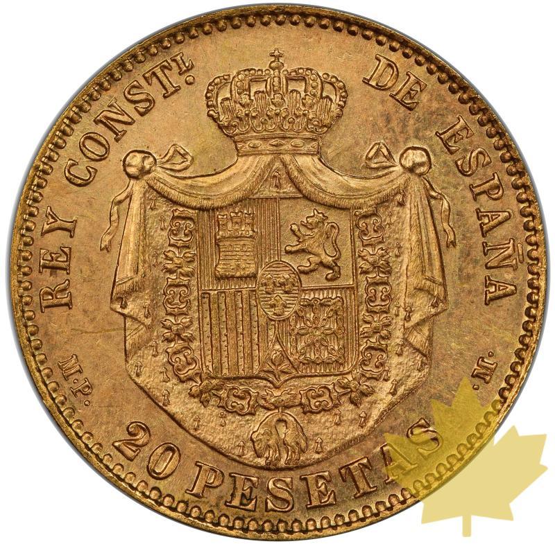 SPAGNA-1896-MP M-20 PESETAS-ALFONSO XIII-PCGS MS64 - 20230428111241_eSPAGNE-1896-20pta-r.jpg