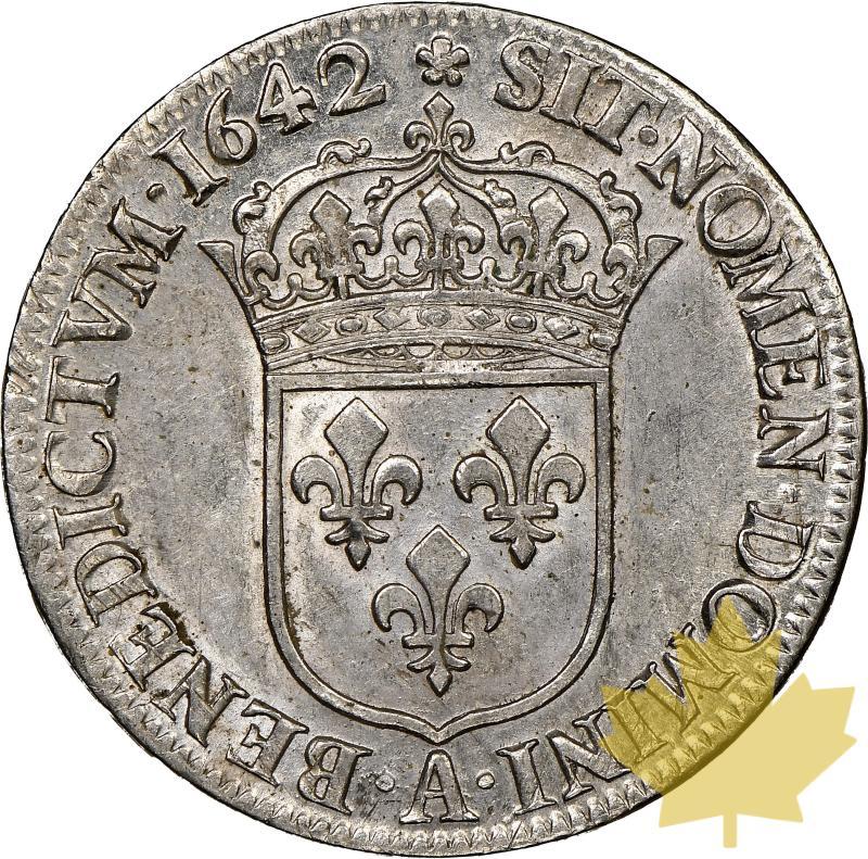FRANCE-1642A-1/4 ECU-LOUIS XIII-NGC MS61 - 20230428134819_1642a-14e-france-r.jpg
