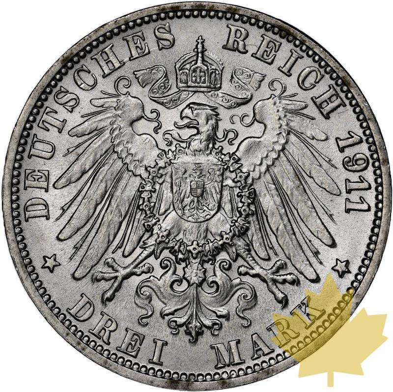 GERMANIA-1911F-3 MARK-GUILLAUME II-NGC MS64 - 20230428141101_1911-3m-allemagne-r.jpg