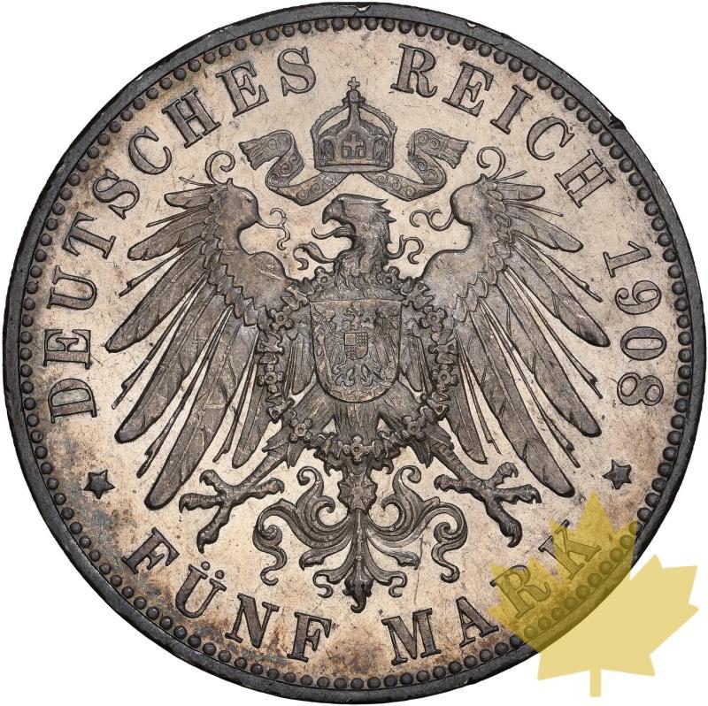 GERMANIA-1908-5 MARK-GUILLAUME II-NGC MS61 - 20230428141804_1908-5m-allemagne-r.jpg