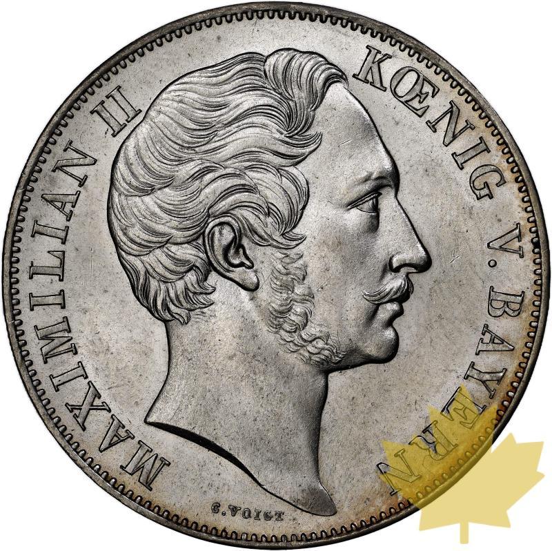 ALLEMAGNE-1855-2 GULDEN-MAXIMILIAN II-NGC UNC DETAILS - 20230428142352_1855-2gul-allemagne-a.jpg