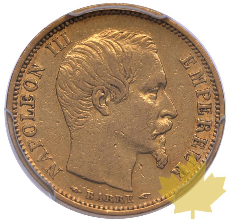 FRANCE-1854-A-10 FRANCS-NAPOLEON III-PCGS AU53 Rare - 20230502142005_1854-a-10-francs-a.jpeg