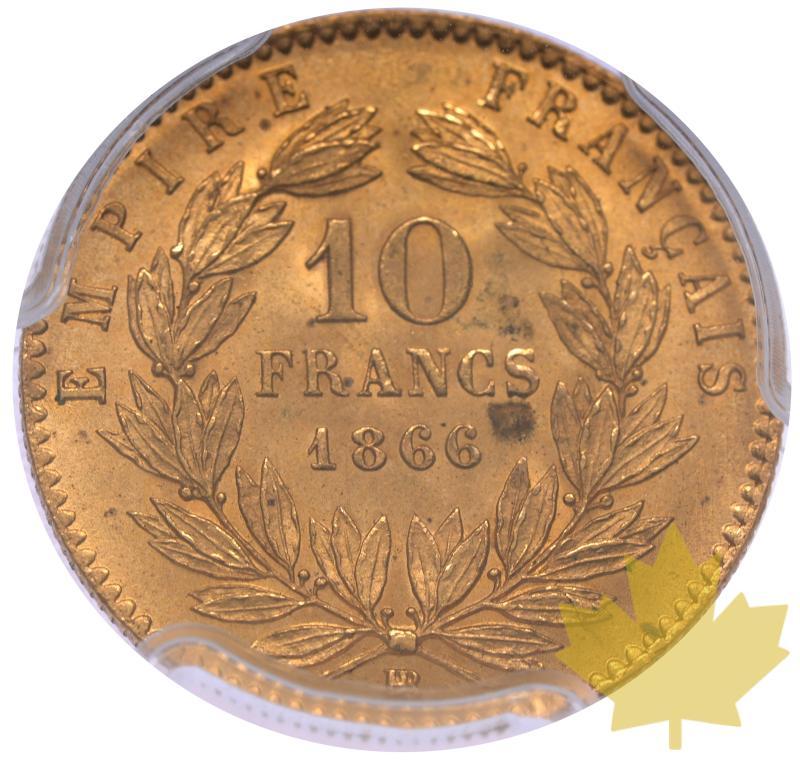 FRANCE-1866-BB-10 FRANCS-NAPOLEON III-PCGS MS64 rare - 20230502142540_1866-bb-10-francs-r.jpeg
