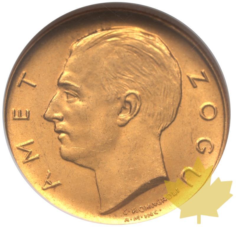 ALBANIE-1927R-10 FRANGA-Amet Zogu I  NGC MS61 - 20230502143526_1927-10francs-albanie-a.jpeg