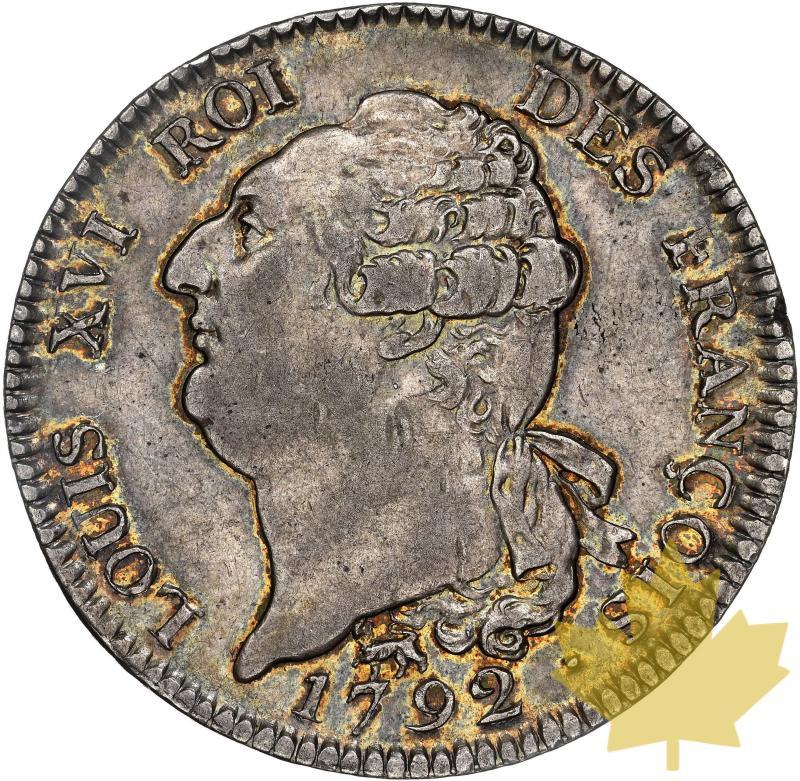 FRANCE-1792A-ECU-LOUIS XVI-NGC AU58 - 20230509165054_1792-ecu-france-a.jpeg