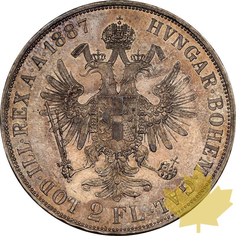 AUSTRIA-1887-2 FLORIN-FRANCOIS-JOSEPH I-NGC MS61 - 20230510092245_1887-austria-2-fl-r.jpeg