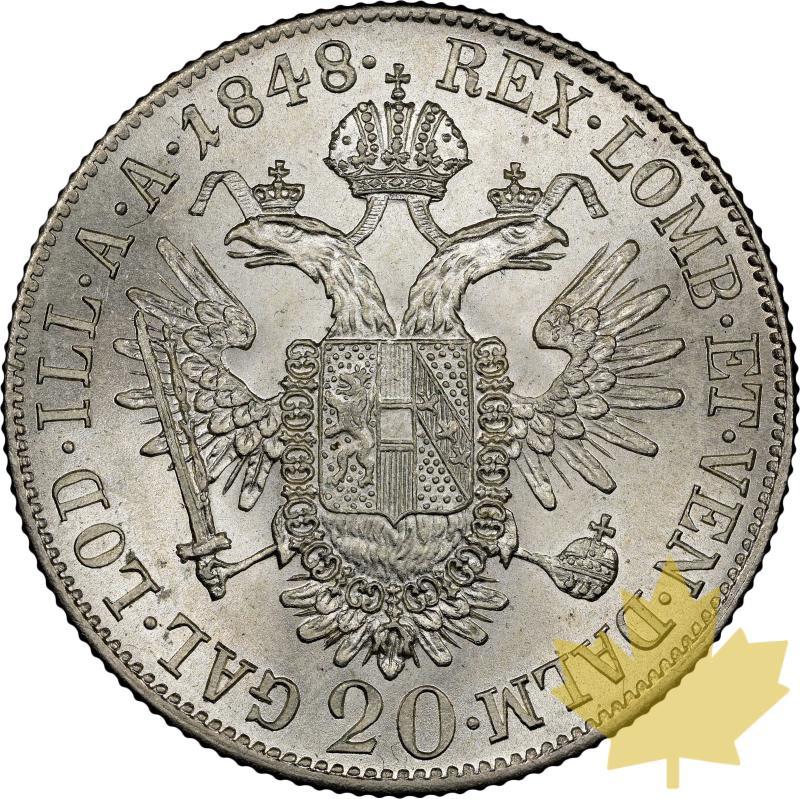 AUTRICHE-1848A-20 KREUZER-FERDINAND I-NGC MS64-FDC - 20230510093135_1848-Autriche-20-k-r.jpeg