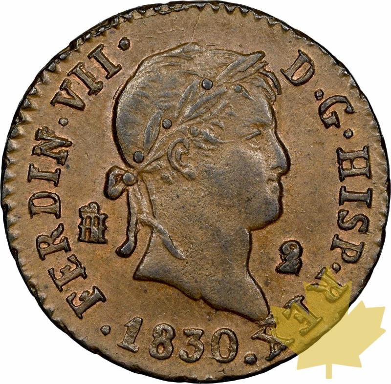 SPAGNA-1830-2 MARAVEDIS-Fernando VII-NGC MS63BN - 20230519150641_segovia18302MARAVEDIS-1.jpg