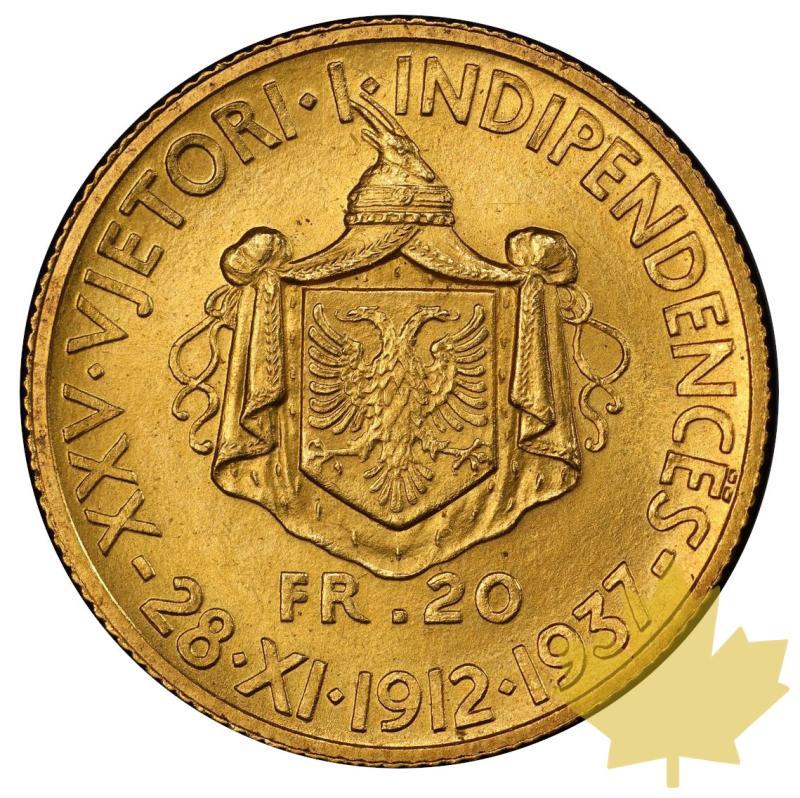ALBANIE-1937 R-20 FRANGA-Zog Ier -PCGS MS 64-FDC - 20230613164144_ALBANIE-1937-20FRANGA.jpg