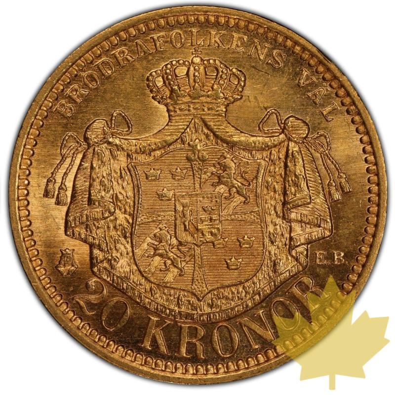 SWEDEN-1890 EB-20 KRONER-PCGS 3S 65 FDC - 20230614142302_20kroner1890-12.jpg