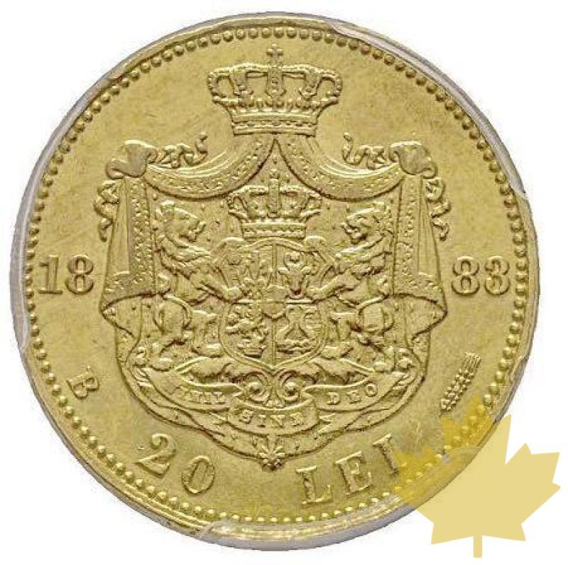 ROMANIA-1883 R-20 LEI-Carol I 1866-1914-PCGS MS62 - 20230619112735_20lei1883ms62.jpg