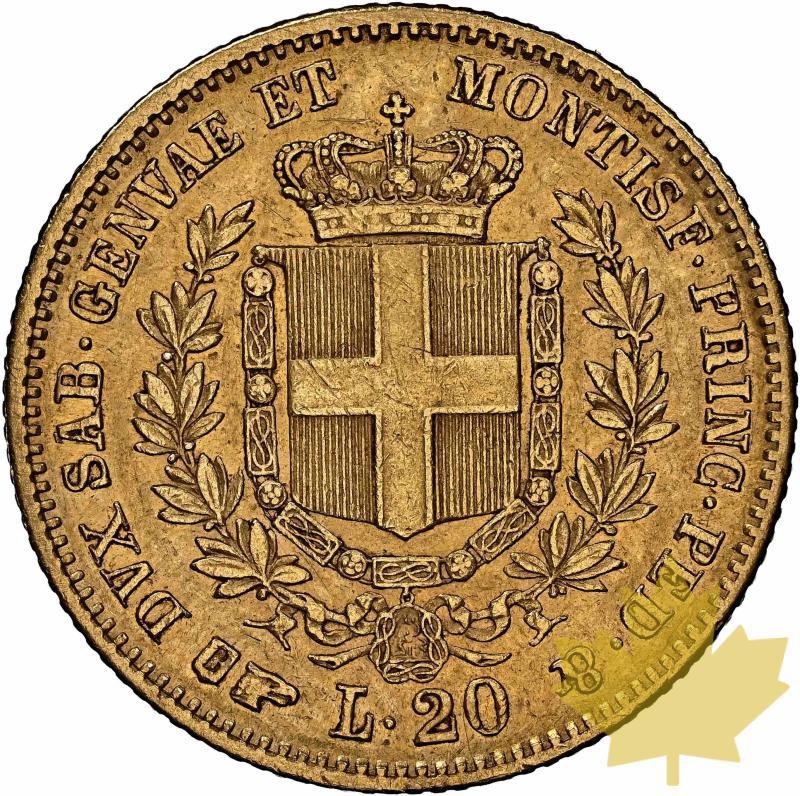 ITALIA-1856-20 LIRE-Vittorio Emanuele II-NGC AU 53-Molto raro - 20230704114556_20lire1856torino-2.jpg