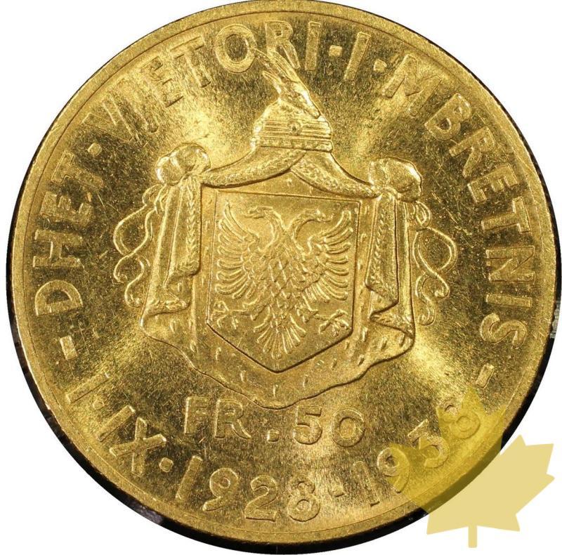 ALBANIA-1938R-50 FRANGA-ZOG-PCGS MS 63-FDC - 20230706095721_albania-50franga-2.jpg