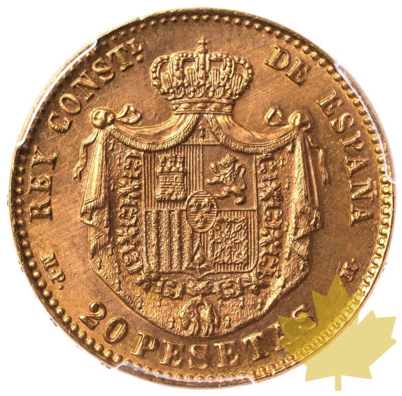 SPAGNA-1896-MP M-20 PESETAS-ALFONSO XIII-PCGS MS65 - 20230714150045_espagne-20-pesetas-r.jpeg
