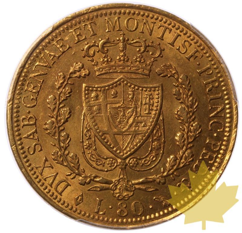 ITALIE-1825-L-80 LIRE-Carlo Felice -PCGS AU58-superbe - 20230714151055_italie-80lire-1825-r.jpeg