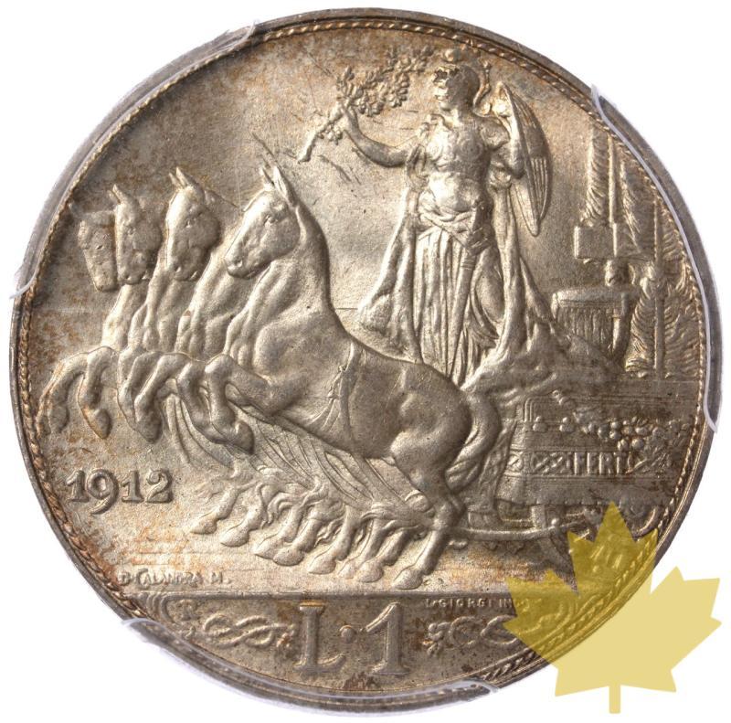 ITALIA-1912-R-LIRA-Vittorio Emanuele III-PCGS MS65-FDC - 20230714161408_Italie-1912-lira-r.jpeg