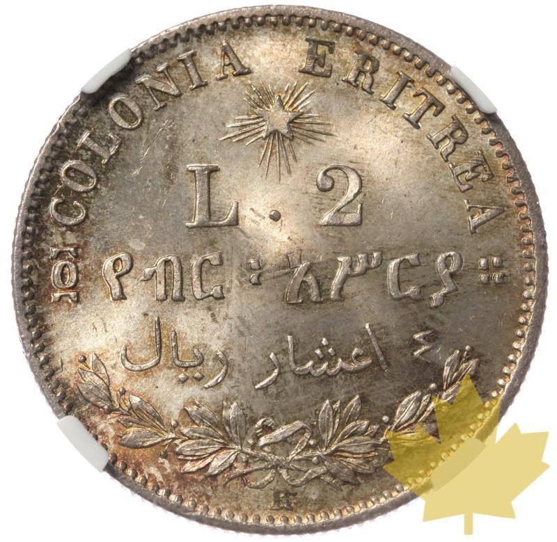 ITALIA-ERITREA-1890-R-2 LIRE-UMBERTO I-NGC MS64 - 20230714164805_Eritrea-1890-2l-r.jpeg