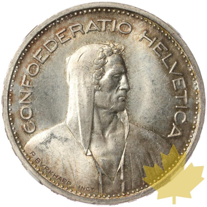 SVIZZERA-1952-B-5 FRANCS-NGC MS66-FDC - 20230714165025_Suisse-1952-5fr-a.jpeg