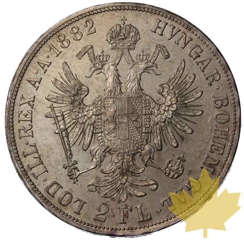AUTRICHE-1882-2 FLORIN-FRANZ JOSEPH I-presque FDC - 20230717143954_Autriche-2fl-1882-r.jpeg
