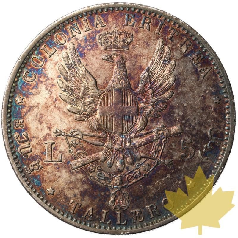 ERITREA ITALIANA-1896-5 LIRE-UMBERTO I-Superbe - 20230718091201_Eritrea-5lire-1896-r.jpeg