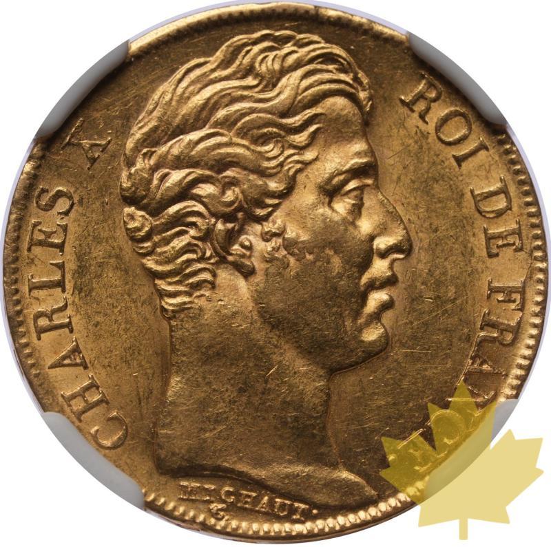 FRANCE-1825A-20 FRANCS-CHARLES X-NGC MS61 - 20230814132052_France-1825-20fr-a.jpeg