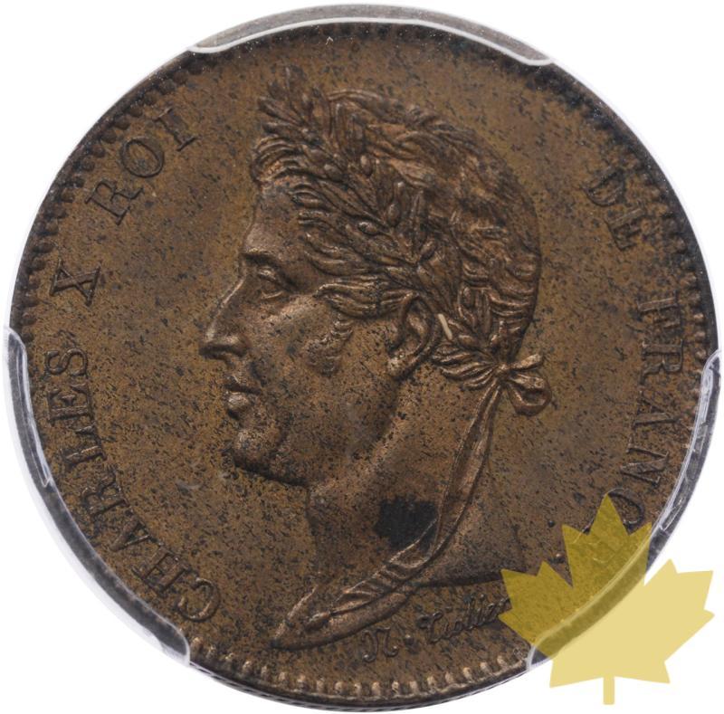 FRANCE-1824-1830-ESSAI 2 1/2 CENTIMES-CHARLES X-PCGS SP63BN - 20230814134247_France-1824-2-12cent-a.jpeg