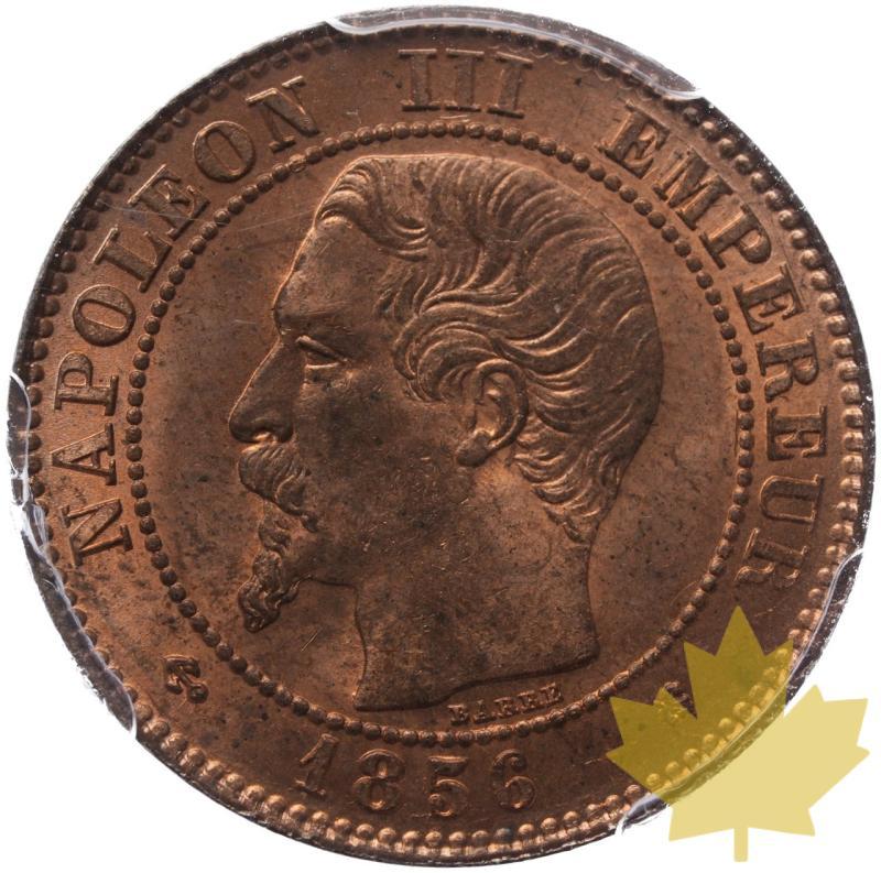 FRANCE-1856-K-2 CENTIMES-NAPOLEON III-PCGS MS64RD - 20230814141541_France-1856-2-cent-a.jpeg