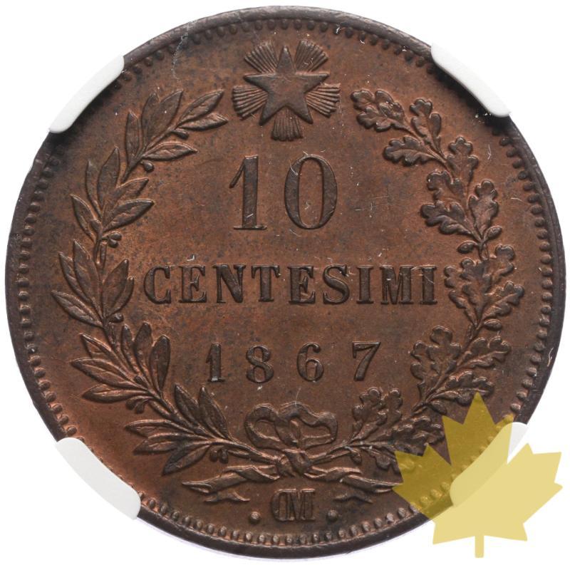 ITALIA-1867OM-10 CENTIMES-VITTORIO EMMANUELE II-NGC MS62BN - 20230816103658_Italie-1867-10-cent-r.jpeg