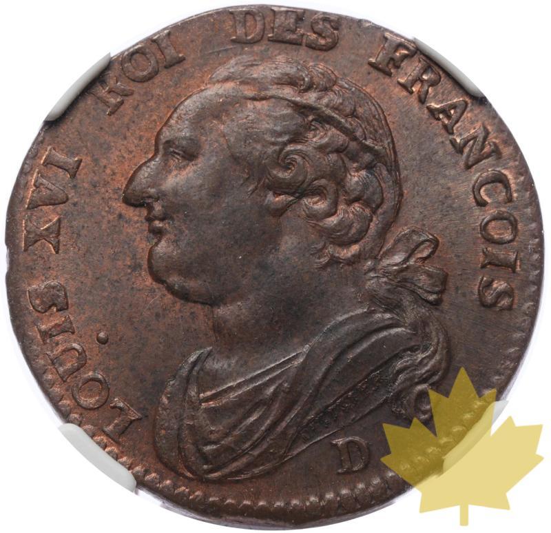 FRANCE-1791D-12 DENIERS-LUIGI XVI-NGC MS64BN  - 20230816105547_France-1791-12denier-a.jpeg