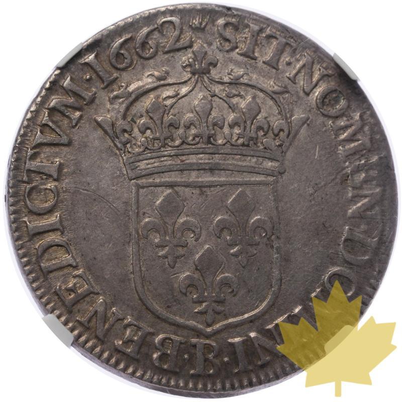 FRANCE-1662B-1/2 ECU-LUIGI XIV-NGC AU55 - 20230816110202_France-1662-12ecu-r.jpeg