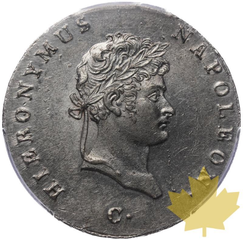 GERMANIA-1811C-2/3 THALER-JEROME BONAPARTE-PCGS MS61 - 20230816111655_Allemagne-23talleto-1811-a.jpeg
