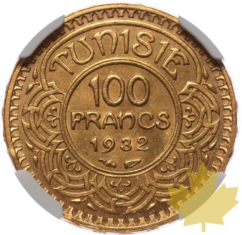 TUNISIE-1932-100 FRANCS-AHMAD II-NGC MS64 - 20230817090238_Tunisie-100fr-r.jpeg