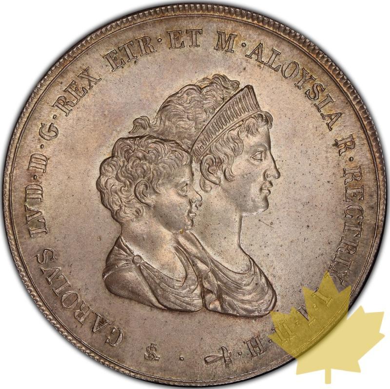 ITALIA-1807-10 LIRE-CHARLES-LOUIS-PCGS MS64 - 20230912105554_1807-ITALIE-10-LIRE-a.jpeg