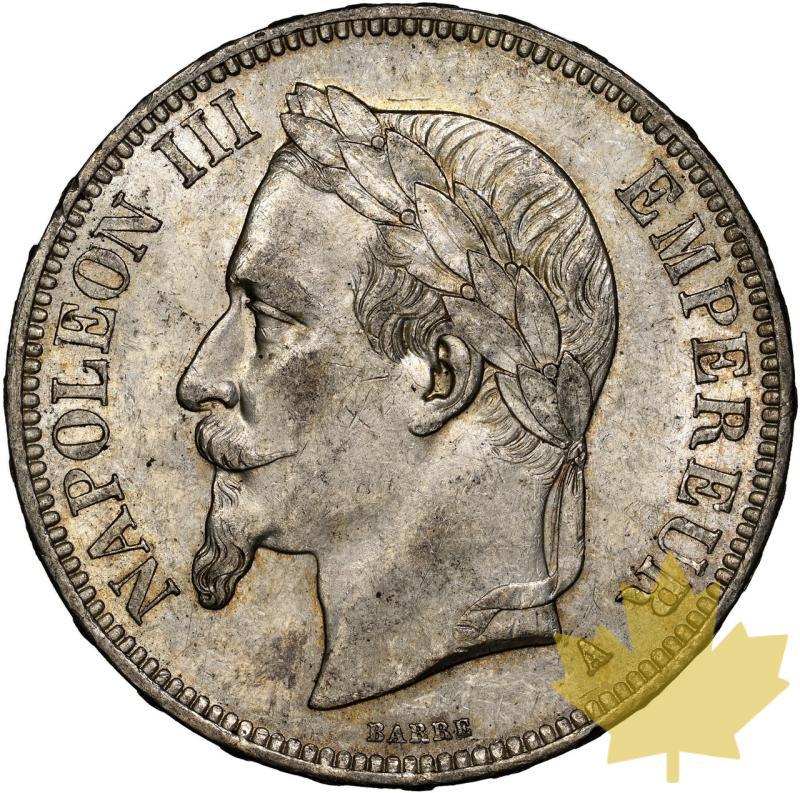 FRANCE-1869A-5 FRANCS-NAPOLEON III-NGC AU58 - 20230912133958_1869A-FRANCE-5FRANCS-a.jpeg