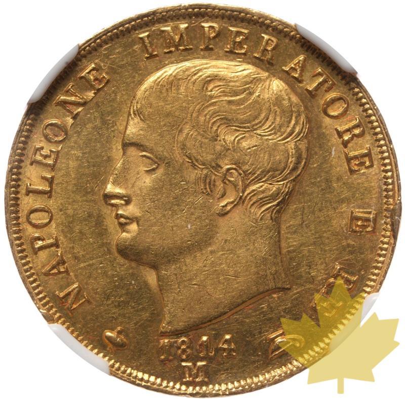 ITALIA-1814/04M-40 LIRE-NAPOLEON-NGC MS62 - 20230915090044_1814-italie-40lire-a.jpeg