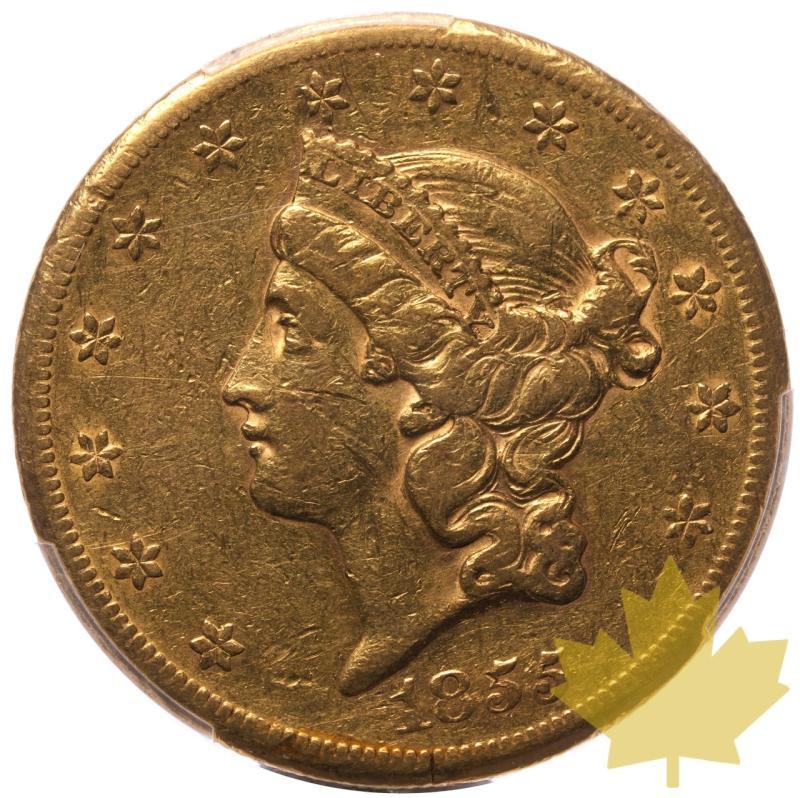 ETATS-UNIS-1855S-20 DOLLARS-PCGS XF40 - 20230915092339_1855-usa-20dollars-a.jpeg