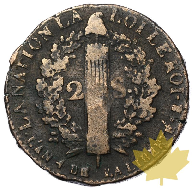 FRANCE-1792-2 SOLS-LOUIS XVI-TB - 20230915114723_FRANCE-1792-2SOLS-r.jpeg