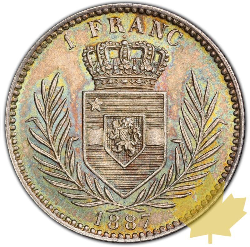 CONGO-1887-1 FRANC-LEOPOLD II-MS62 - 20231005103915_CONGO-1887-1FRANC-r.jpeg